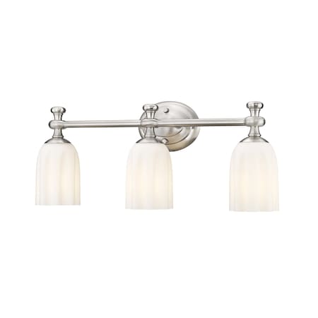 Z-Lite Orion 3 Light Vanity, 22in. W x 5.25in. L, Brushed Nickel 1102-3V-BN